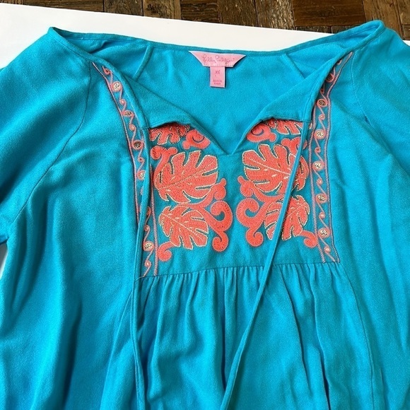 Lilly Pulitzer Amisa Tunic Dress in Sparkling Blue - Picture 6 of 11